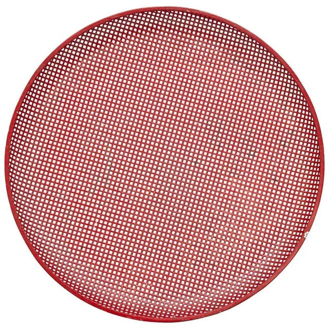 Mid-Century Modern Red Enameled Metal Plate attributed to Mathieu Matégot, 1950 For Sale - Image 11 of 12