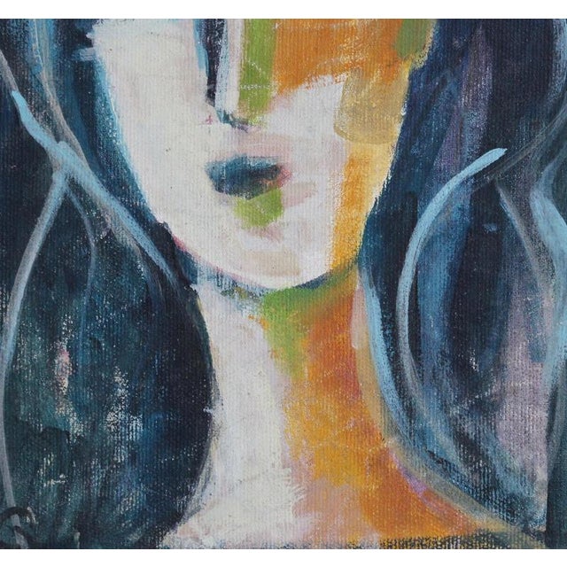 Blue Hidden Portraits IV, 1980s, Acrylic on Canvas, Framed For Sale - Image 8 of 14