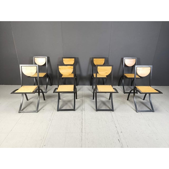 Sinus Dining Chairs by Karl Friedrich Förster for Kff, 1990s, Set of 8 For Sale - Image 12 of 12