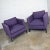 Wood Modern Purple Plum Tone Tuxedo Style Club Chairs by Baker a Pair For Sale - Image 7 of 13
