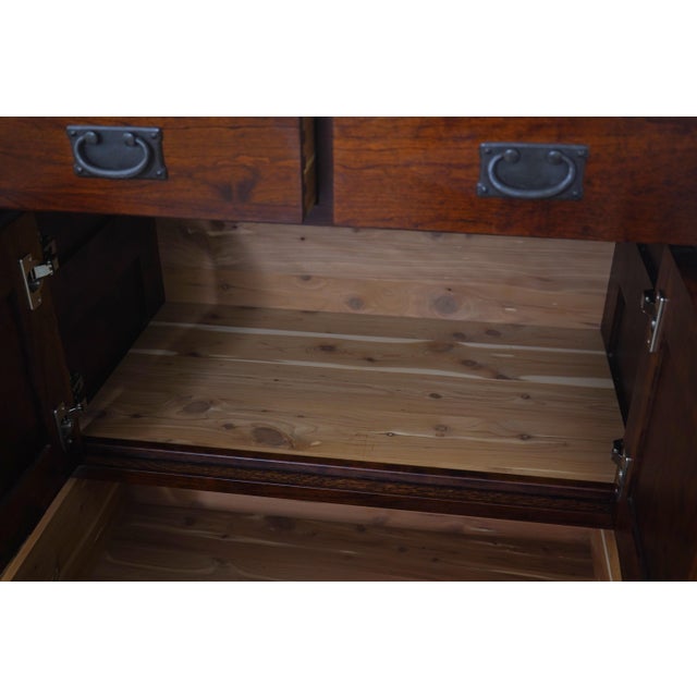 1980s Michaels Mission Style Cherry Mule Dresser For Sale - Image 5 of 18