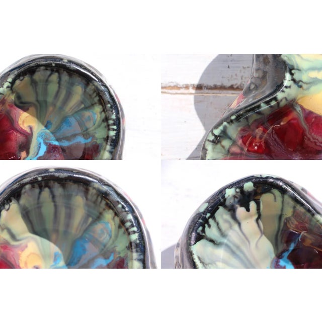 1930s French Art Deco Centerpiece Bowl, Glazed Earthenware, Studio Pottery For Sale - Image 11 of 13