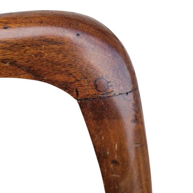 Pair 18th Century Italian Walnut Chairs Original Finish Hand Carved For Sale - Image 13 of 18