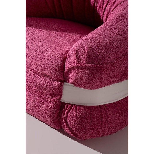 Premiere Armchairs in Pink Bouclé from Adriano Piazzesi, 1970s, Set of 2 For Sale - Image 10 of 13