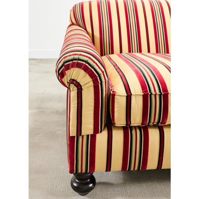 Ralph Lauren Home "Bel Air" Striped Velvet Sofa 8 Ft Usa 2008 For Sale - Image 14 of 18