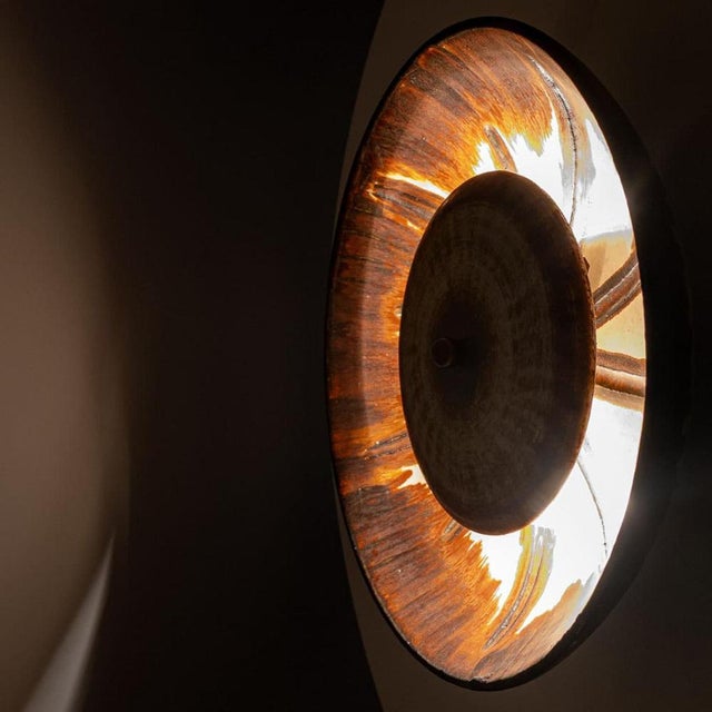 Ceramic Wall Light with Brown and Beige Accents from Axella, Denmark, 1970s For Sale - Image 7 of 15