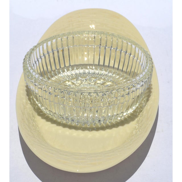 1960s Waterford Crystal Cut Glass Bowl Intricate Vertical and Radial Patterns Boho Chic For Sale In Miami - Image 6 of 14