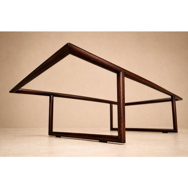 Joaquim Tenreiro Coffee Table in Brazilian Rosewood & Glass, Brazil, 1960s Lot 750C For Sale - Image 10 of 18