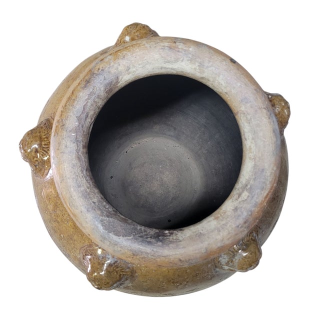 Large Antique Chinese Martaban Stoneware Dragon Jar, Qing Dynasty Circa 1850 For Sale - Image 4 of 12