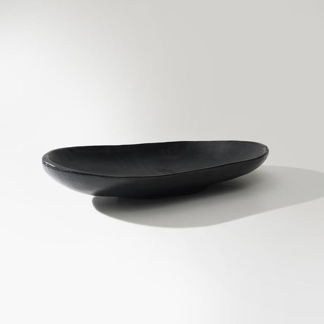 Organic Shaped Black Wooden Bowl, 1960s For Sale - Image 6 of 14