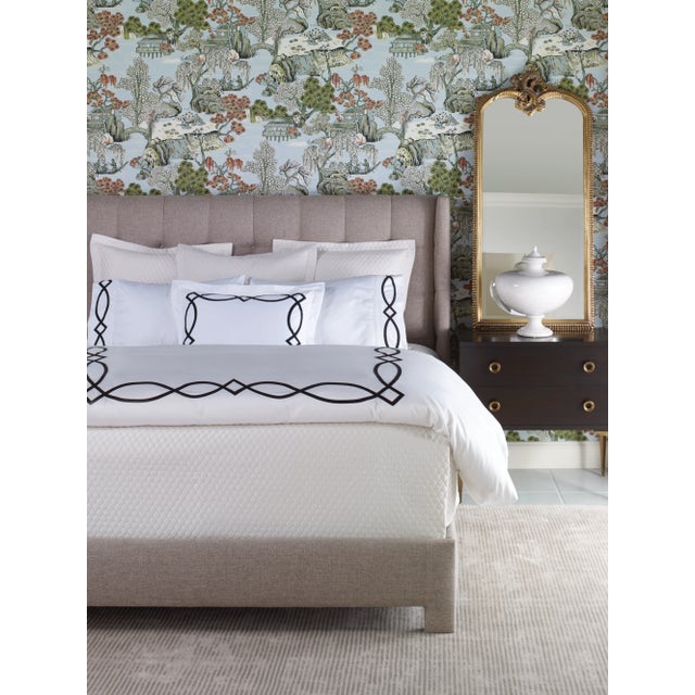 Zoe Oversize King Cotton Duvet Set, White, 3 Pieces For Sale - Image 4 of 5