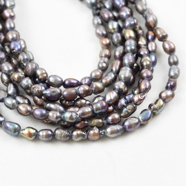 Early 21st Century Freshwater Pearl and SeaShell Multi Strand Choker Necklace For Sale - Image 5 of 9