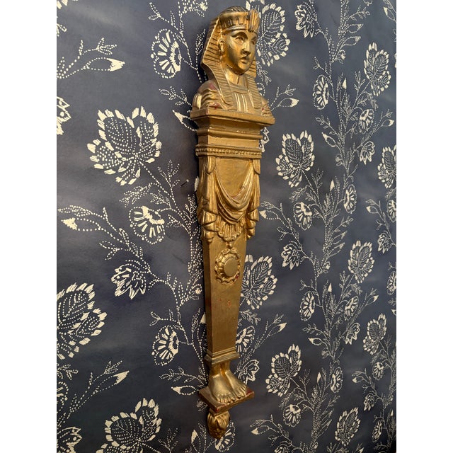 A beautiful gilt wood piece of wall decor in the shape of an Egyptian. Back is embossed “MADE IN ITALY “. It retains it’s...