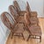 1940s h.w. Hull & Sons Oak Brace Back Windsor Dining Side Chairs W/ Carved Medallions, Set of 6 For Sale - Image 12 of 13
