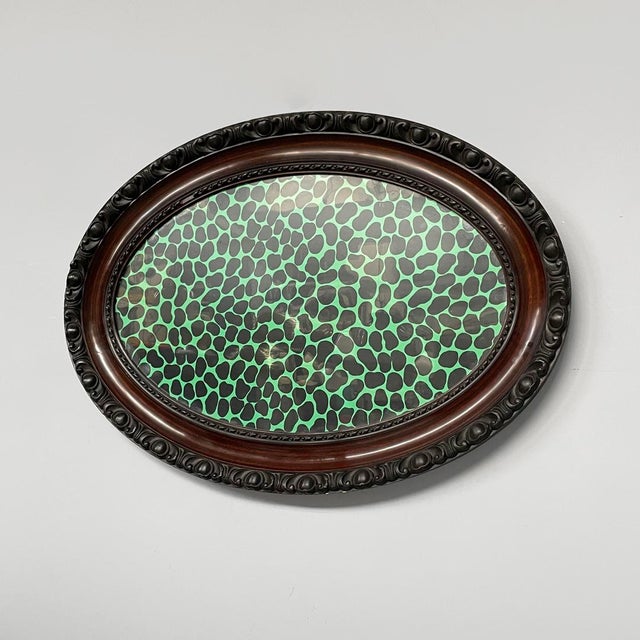 Modern Italian Picture with Wooden Frame and Formica, 1940-1980s For Sale - Image 3 of 13