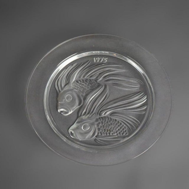 Early 20th Century Twelve-Piece French Lalique Commemorative Crystal Plate Set For Sale - Image 9 of 10