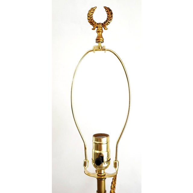 Lamp Restored Italian Tole & Gilt Wheat - 1960s For Sale - Image 13 of 14
