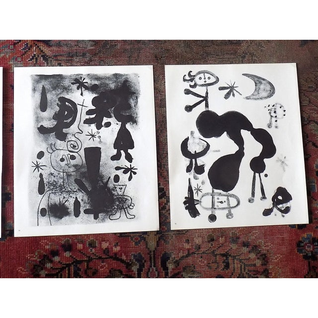 Abstract Vintage Abstract Joan Miro Lithographs - Set of 3 For Sale - Image 3 of 6