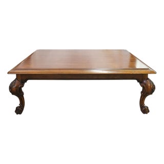 1970s Large Mahogany Ralph Lauren Polo Wood Coffee Table For Sale