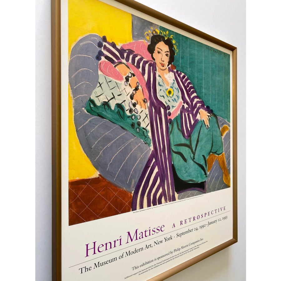Henri Matisse Vintage 1992 Lithograph Print Framed Exhibition