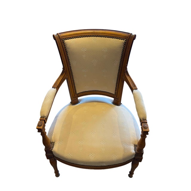 French Pair of Antique French Style Chairs For Sale - Image 3 of 11