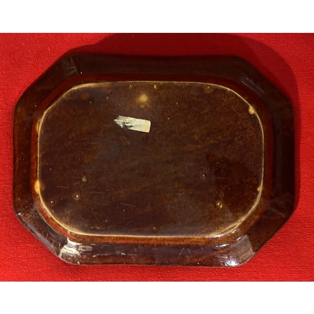 Antique 19th Century Bennington Spatterware Brown Treacle Glaze Octagonal Platter Circa 1830 - 1840 For Sale - Image 10 of 11