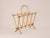 Ornamental & Decorative Materials Mid 20th Century Faux Bamboo Gold Iron Magazine Rack For Sale - Image 7 of 7