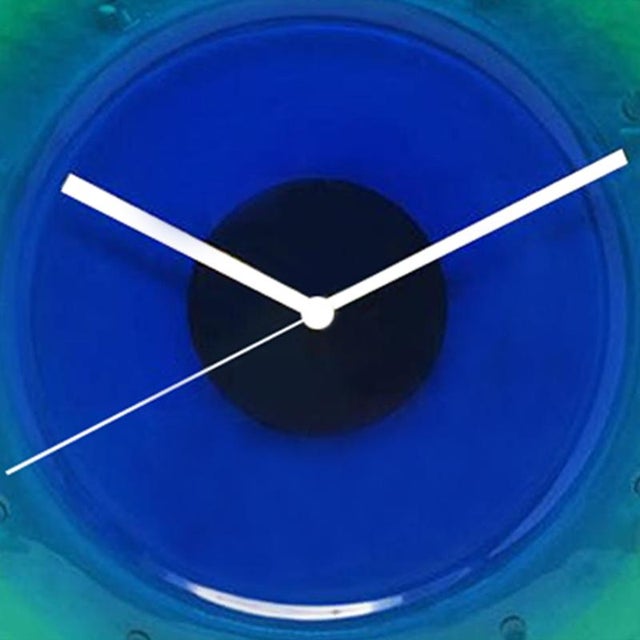Mid-Century Modern Mid-Century Modern Murano Glass Wall Clock from Cà Dei Vetrai, 1960s For Sale - Image 3 of 9