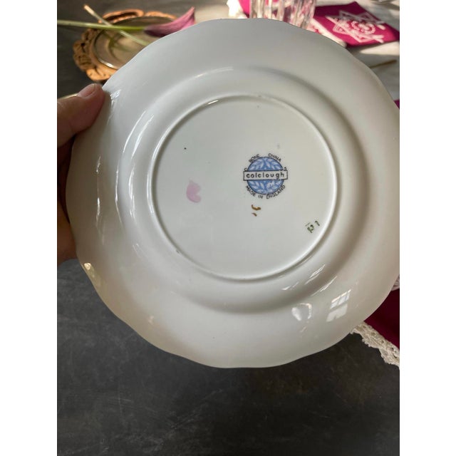 Farmhouse Collection of Three (3) English Floral 8” Plates by Colclough For Sale - Image 3 of 8