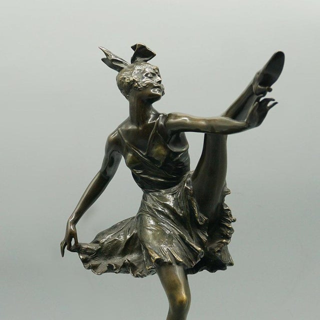 Metal Bruno Zach, Art Deco High Kick Sculpture, 1920s-1940s, Bronze For Sale - Image 7 of 10