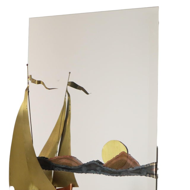Copper and Brass Boat Mirror by Daniel Dhaeseleer, 1970s For Sale - Image 18 of 18