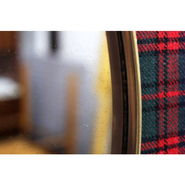 Metal Scottish Fabric Mirror, 1960 For Sale - Image 7 of 12