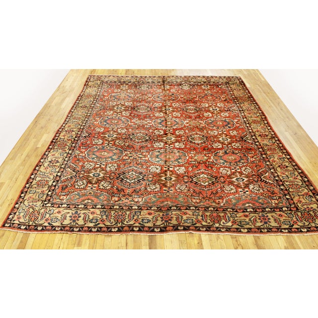 Antique Persian Sultanabad Oriental Carpet, Room Size, with Palmettes For Sale - Image 4 of 11