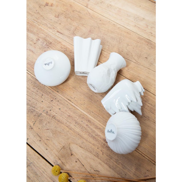 Small White Porcelain Vases from Rosenthal Studioline, 1980s, Set of 5, in Flawless conditions. Designed 1980 to 1989 This...