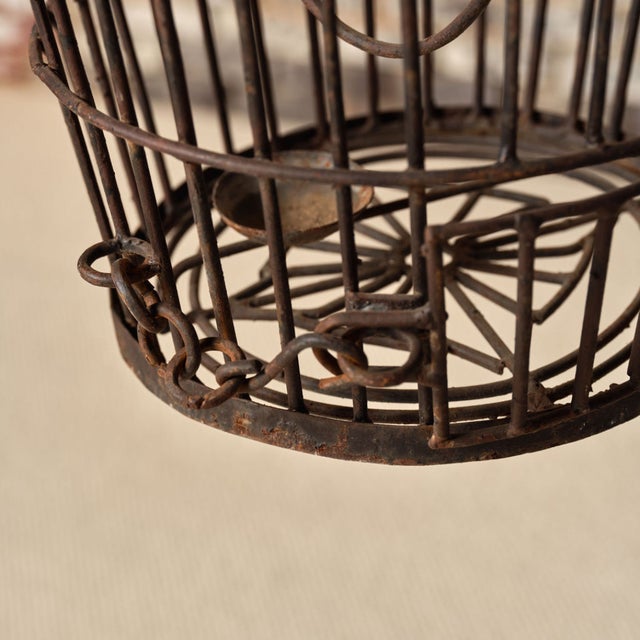 19th Century French Iron Bird Cage With Stand For Sale - Image 4 of 6