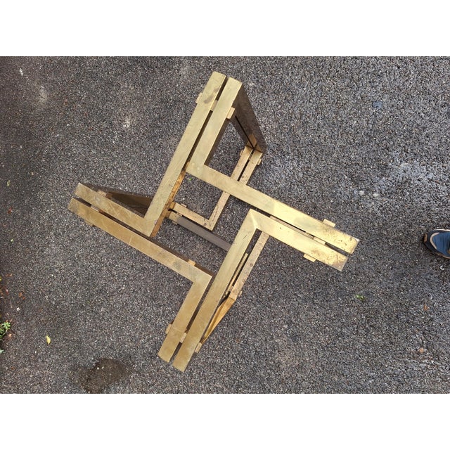 Dining Table with Brass Base and Round White Marble Top, 1960s For Sale - Image 12 of 18