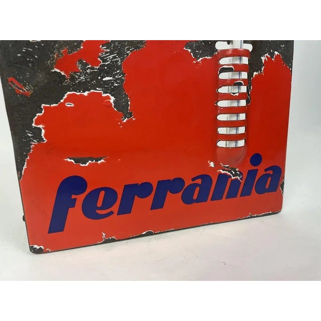 Enamelled Advertising Teacher with Ferrania Thermometer, 1950s For Sale - Image 4 of 10