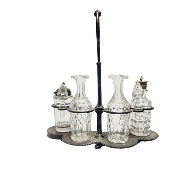 Cabaret for spices produced in Warsaw by the Norblin manufactory in the years 1906-1914. It was made of clad brass. Very...