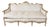 Louis XV Style Carved Upholstered Damask Sofa Beige/Cream + Solid Wood Frame For Sale
