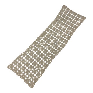 Antique Hand Crocheted Table Runner For Sale