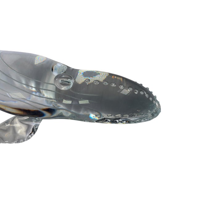Large Vintage Crystal Whale Sculpture For Sale - Image 13 of 15