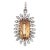 Modern Mid 20th Century Natural Imperial Topaz Diamond Pendant 14 Karat Gold Vintage Large Oval For Sale - Image 3 of 4