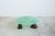 Green Glass Powder & Walnut Coffee Table by Alexander Knysch Dimensions: Ø 105 x H 35 cm Materials: Glass, Glass Powder &...