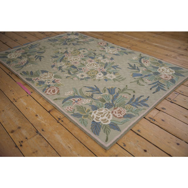 Vintage Chainstitch Rug - 3'11" X 5'9" For Sale - Image 4 of 7