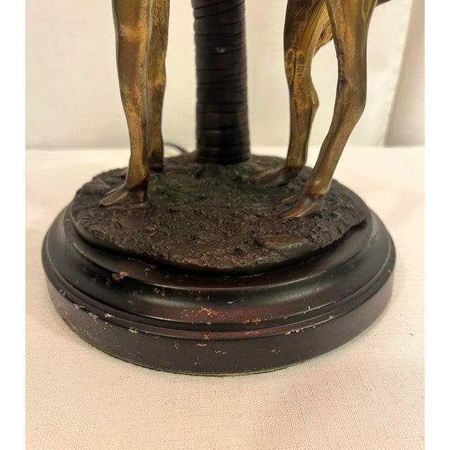 Metal Chic Vintage Maitland-Smith Style Orientalist Brass and Bronze Camel Table Lamp by Oriental Accents For Sale - Image 7 of 9