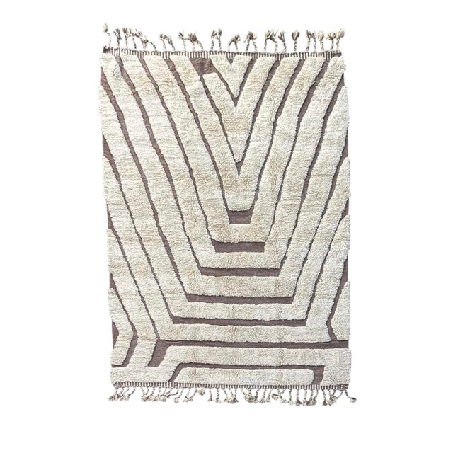 Moroccan Beni Ouarain Wool Rug, 1990 For Sale - Image 10 of 10
