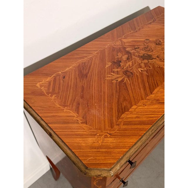 French Marquetry Chest of Drawers For Sale - Image 6 of 7