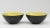 A pair of Krenit bowls by Herbert Krenchel. 1960s. Decorated with black metal on the exterior and light green enamel on...