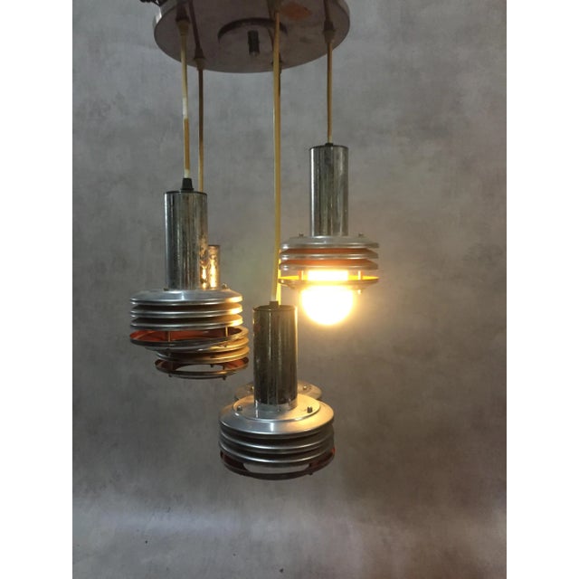 Vintage 5-Lights Pendant, 1970s For Sale - Image 4 of 6