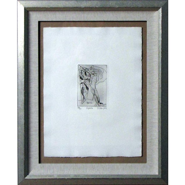 Wood Modern Stanley Hayter Etching W/Archival Frame For Sale - Image 7 of 7